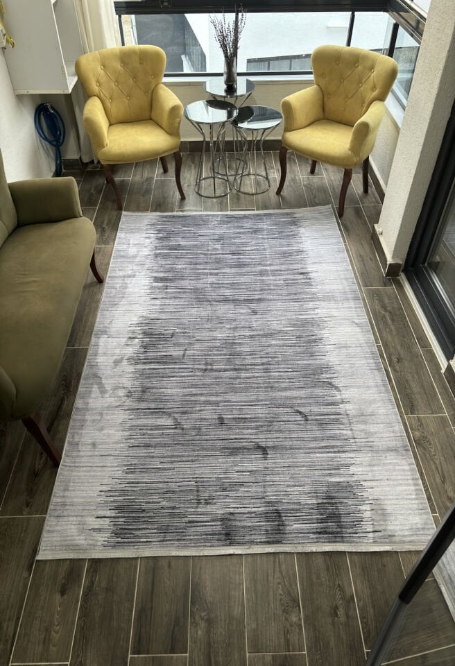 Modern Dekoratif Kaymaz Pamuk Taban Bambu Kilim – 4 Mevsim Kullanıma Uygun
