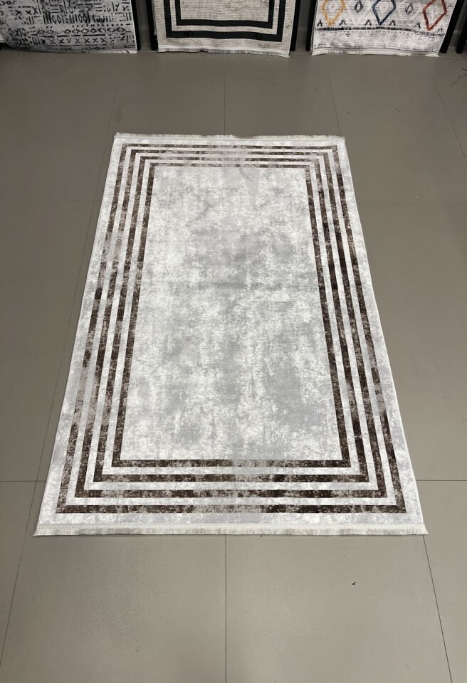 Modern Dekoratif Kaymaz Pamuk Taban Bambu Kilim – 4 Mevsim Kullanıma Uygun
