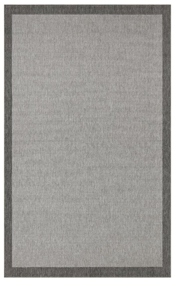 Mono 05 Antrasit Siyah Modern Kaymaz Tabanlı Dekoratif Sisal Halı