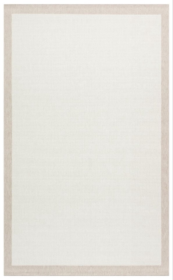 Mono 05 Krem Bej Modern Kaymaz Tabanlı Dekoratif Sisal Halı