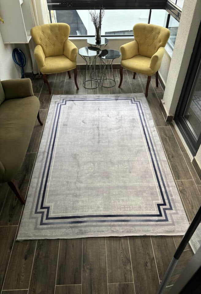 Modern Dekoratif Kaymaz Pamuk Taban Bambu Kilim – 4 Mevsim Kullanıma Uygun
