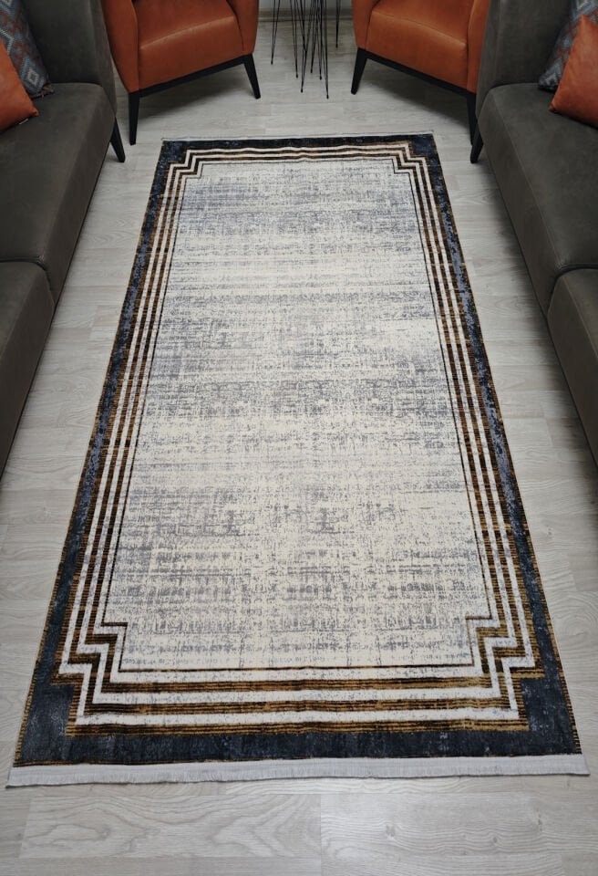 Modern Dekoratif Kaymaz Pamuk Taban Bambu Kilim – 4 Mevsim Kullanıma Uygun