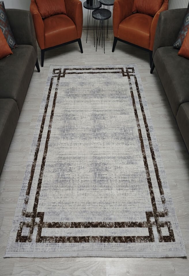 Modern Dekoratif Kaymaz Pamuk Taban Bambu Kilim – 4 Mevsim Kullanıma Uygun