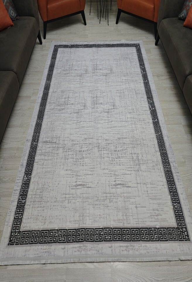 Modern Dekoratif Kaymaz Pamuk Taban Bambu Kilim – 4 Mevsim Kullanıma Uygun