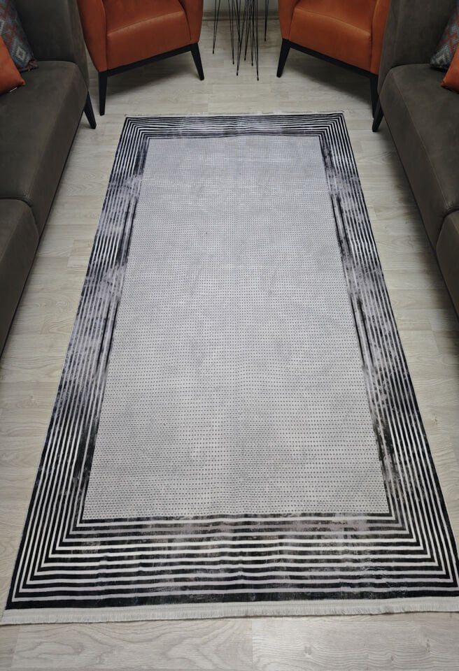 Modern Dekoratif Kaymaz Pamuk Taban Bambu Kilim – 4 Mevsim Kullanıma Uygun